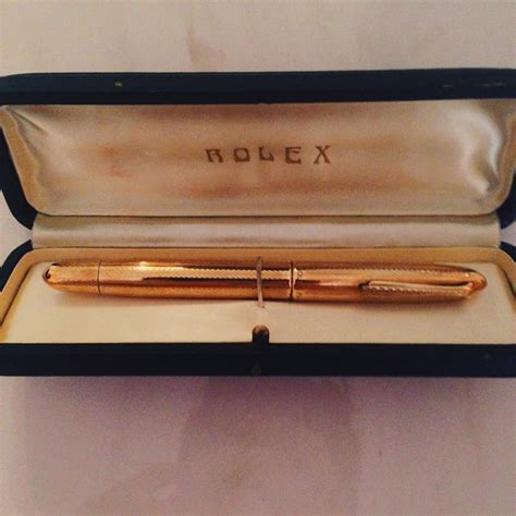 penna stilografica Rolex laminata oro 750 ricarica a stantuffo